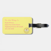 Violin Funny Musician Cartoon Bagagelabel (Achterkant horizontaal)