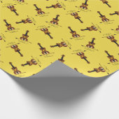 Violin Funny Musician Cartoon Cadeaupapier (Hoek)