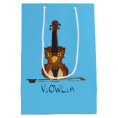 Violin Funny Musician Cartoon Medium Cadeauzakje (Achterkant)
