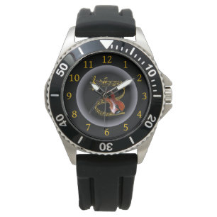 Violin ~ G clef ~ Musical Swirl ~ Spotlight ~* ~ Horloge