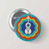 Violin Gift-Button Ronde Button 5,7 Cm (Voorkant /achterkant)
