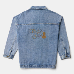 Violin Girl Denim Jacket