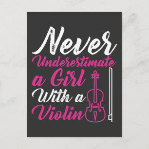 Violin Girl Music Lover Orchestra Daughter Briefkaart