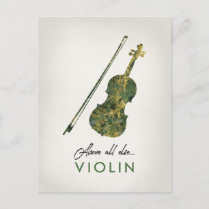 Violin - Green Marble Music Briefkaart