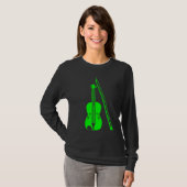 Violin - groen t-shirt (Voorkant volledig)