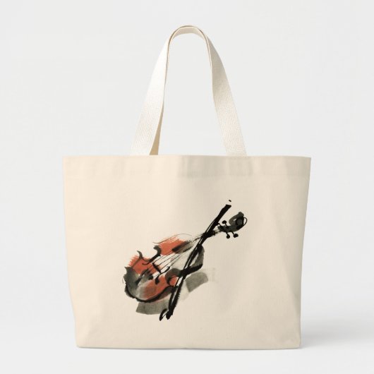 Violin Grote Tote Bag (Voorkant)