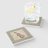 Violin Harlequin-grens Stenen Onderzetter (Zijkant)