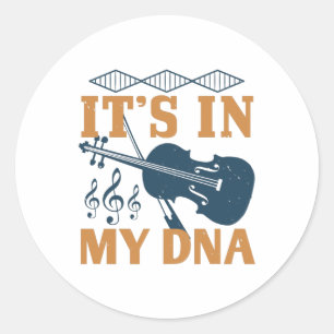 Violin - Het zit in mijn DNA Ronde Sticker