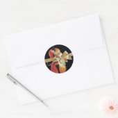 Violin Holiday Ronde Sticker (Envelop)