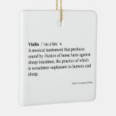 "Violin" Humoureus Dictionary Definition Music Keramisch Ornament (Rechts)