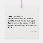 "Violin" Humoureus Dictionary Definition Music Keramisch Ornament (Achterkant)