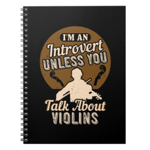 Violin - Ik ben een Introvert Notitieboek