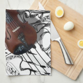 VIOLIN-KITCHEN TOWEL THEEDOEK (Quarter Fold)