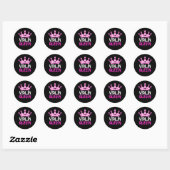 Violin koningin ronde sticker (Vel)