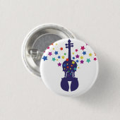Violin Little Star Button (Voorkant /achterkant)