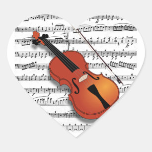 Violin Lover_ Hart Sticker