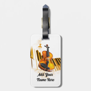 Violin, Lover op Heart_ Bagagelabel