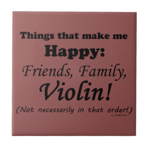 Violin maakt me gelukkig tegeltje