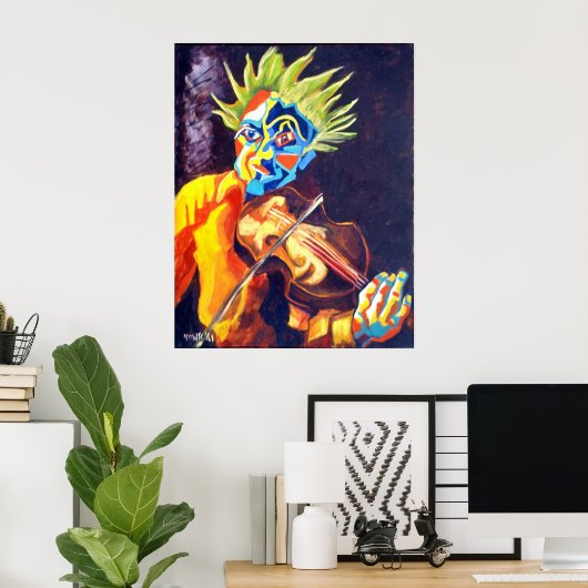 VIOLIN-MAN POSTER (Thuiskantoor)