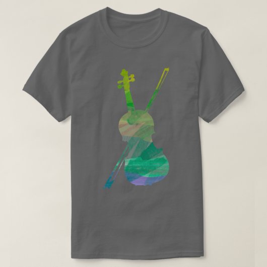 Violin met boog t-shirt (Design voorkant)