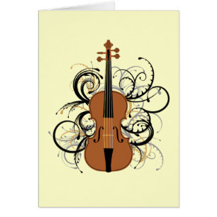 Violin met Swirls