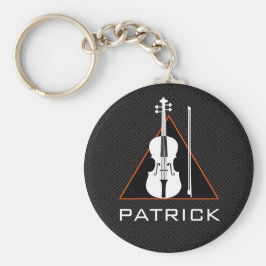 Violin minimale negatieve ruimte Modern Violinist Sleutelhanger