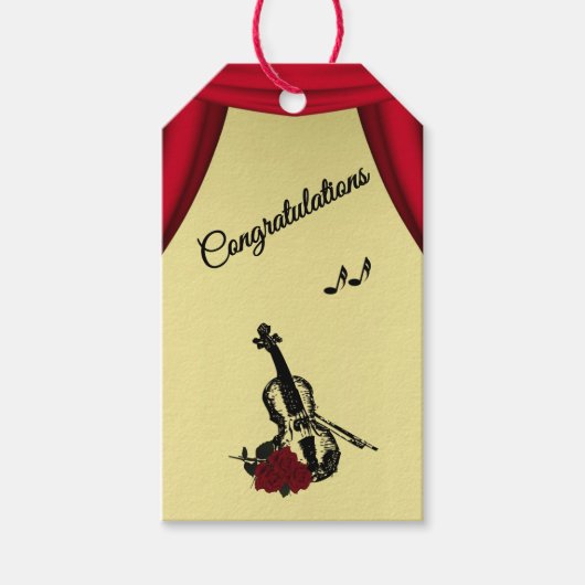 Violin Music Cadeaulabel (Voorkant)