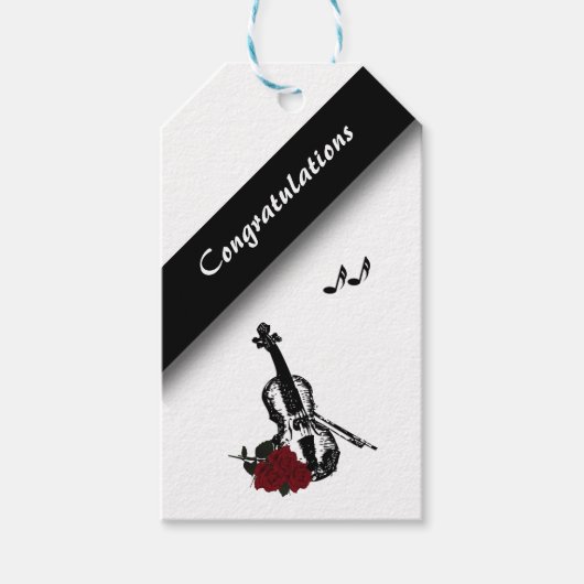 Violin Music Cadeaulabel (Voorkant)