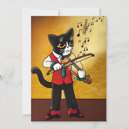 Violin Music Cat Kaart (Voorkant)