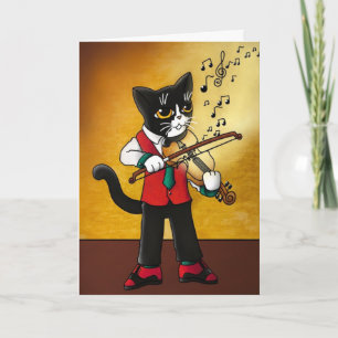 Violin Music Cat Kaart