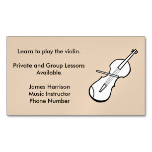 Violin Music Instructor Visitekaartje Magnets Visitekaartje Magneet