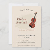 Violin Music Recital Invitation Kaart (Voorkant)