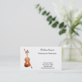 Violin Music Teacher Visitekaartjes (Staand voorkant)