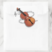 Violin Music Vierkante Sticker (Tas)