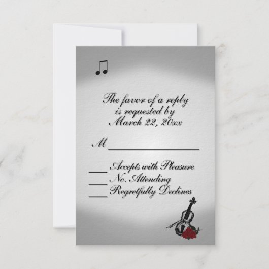 Violin Music Wedding RSVP (Devant)
