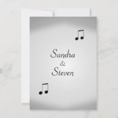 Violin Music Wedding Uitnodiging (Achterkant)