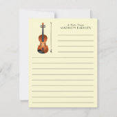 Violin Musician leraar String Orchestra Bedankkaart (Voorkant)