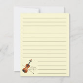 Violin Musician leraar String Orchestra Bedankkaart (Achterkant)