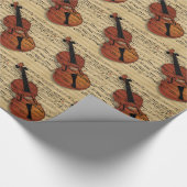 Violin  muziek cadeaupapier (Hoek)