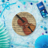 Violin &  muziek papieren bordje (Feest)