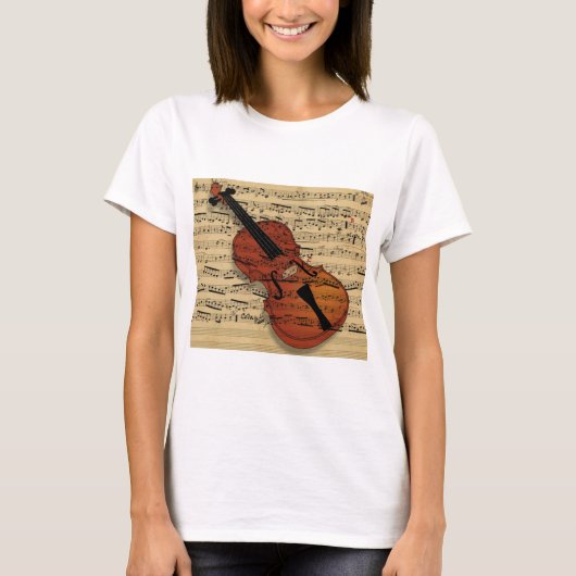 Violin  muziek t-shirt (Voorkant)