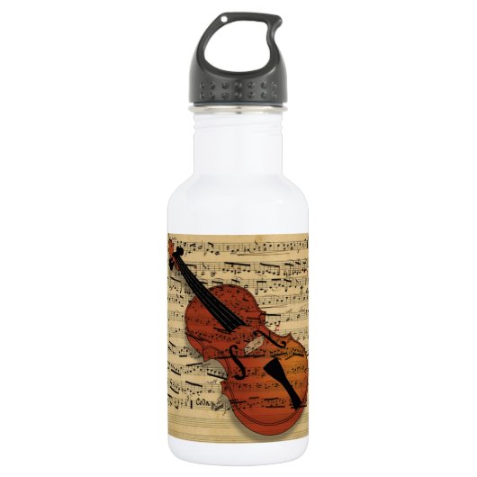 Violin  muziek waterfles  (Voorkant)