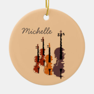 Violin Muziekkleurige muziekinstrumenten Keramisch Ornament