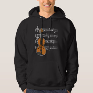 Violin Muzieknoten Clef voor orkestracisten Hoodie