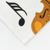 Violin Muzieknoten Fleece Deken (Hoek)