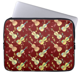 Violin Muzieknoten Laptop Sleeve