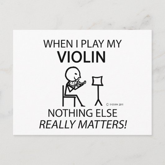 Violin, niets anders telt briefkaart (Voorkant)