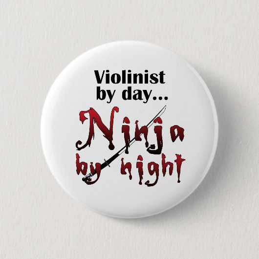 Violin Ninja Ronde Button 5,7 Cm (Voorkant)