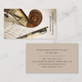 Violin Note-blad, Professional Violinist Visitekaartje (Voorkant / Achterkant)