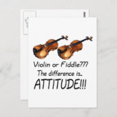 Violin of Fiddle? Briefkaart (Voorkant / Achterkant)
